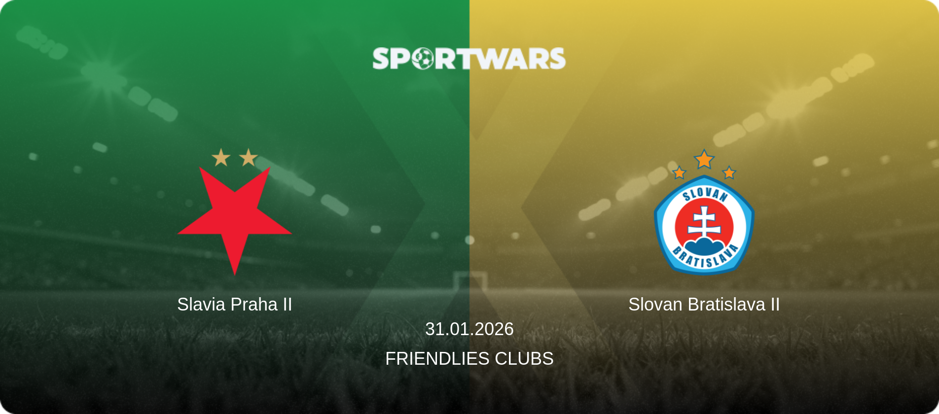 Slavia Praha II — Slovan Bratislava II, 31.01.2026 — Friendlies Clubs (match preview)