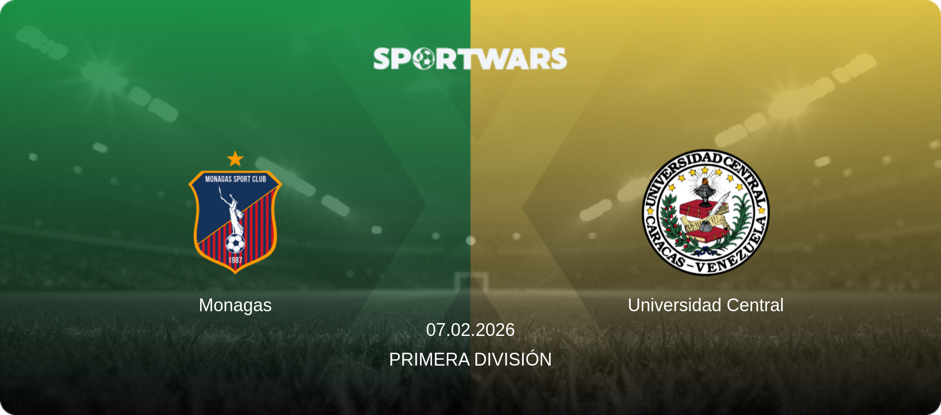 Monagas — Universidad Central, 07.02.2026 — Primera División (match preview)