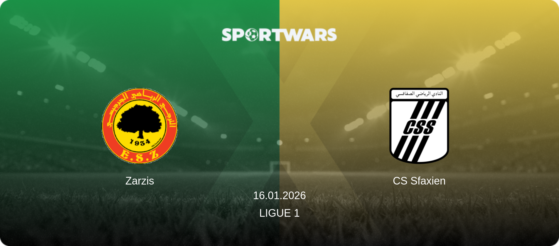 Zarzis — CS Sfaxien, 16.01.2026 — Ligue 1 (match preview)