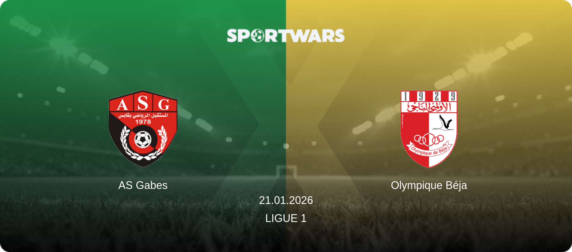 AS Gabes — Olympique Béja, 21.01.2026 — Ligue 1 (match preview)