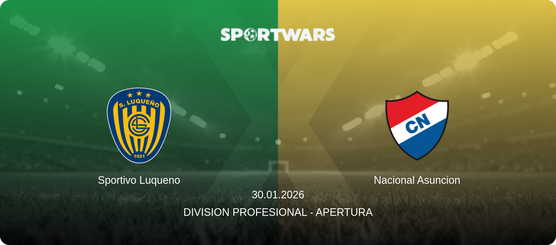 Sportivo Luqueno — Nacional Asuncion, 30.01.2026 — Division Profesional - Apertura (match preview)