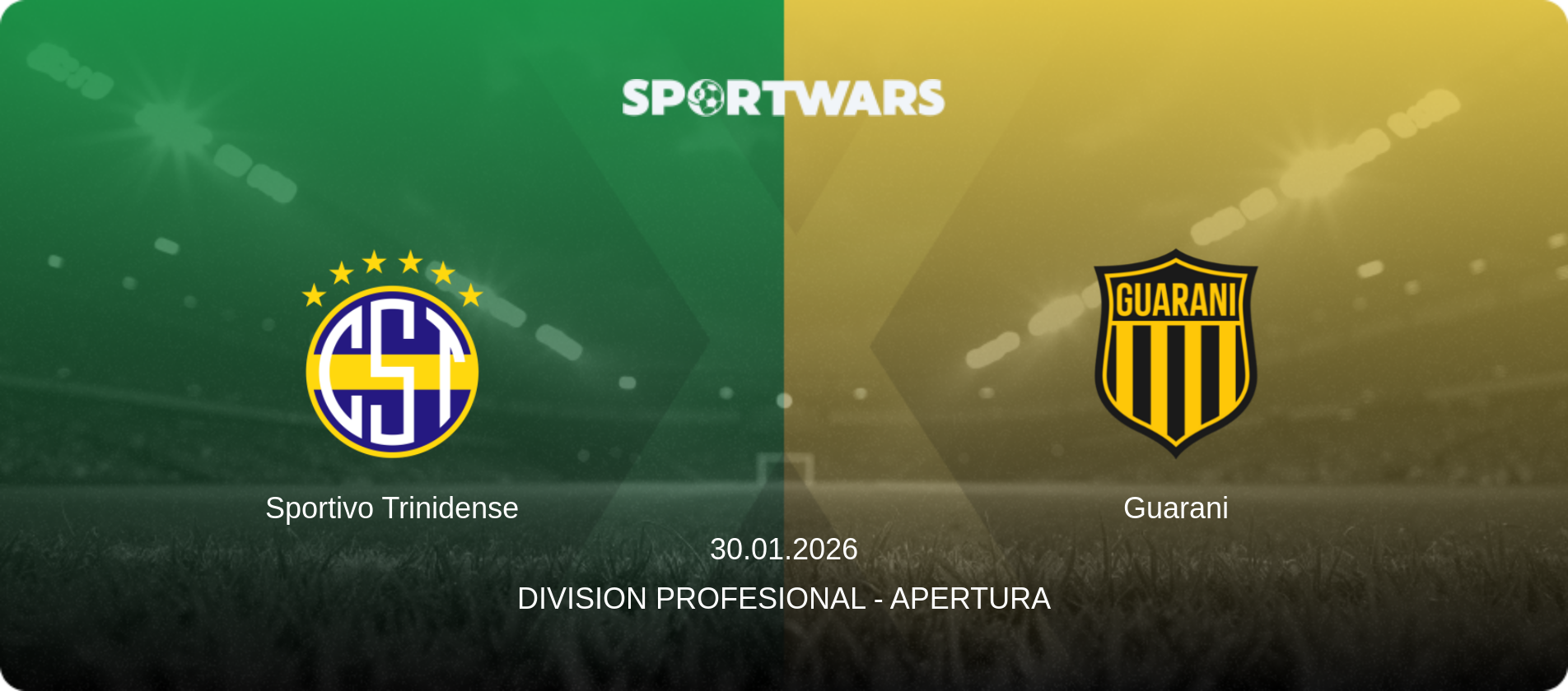Sportivo Trinidense — Guarani, 30.01.2026 — Division Profesional - Apertura (match preview)