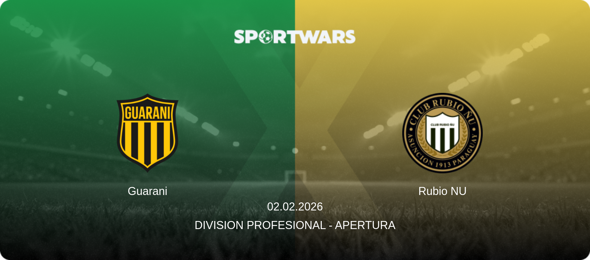 Guarani — Rubio NU, 02.02.2026 — Division Profesional - Apertura (match preview)