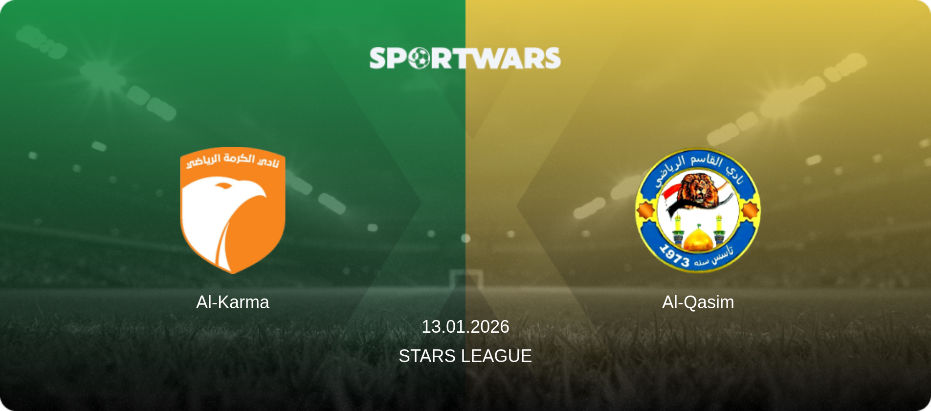 Al-Karma — Al-Qasim, 13.01.2026 — Stars League (match preview)