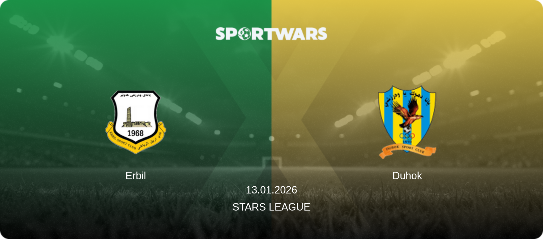 Erbil — Duhok, 13.01.2026 — Stars League (match preview)
