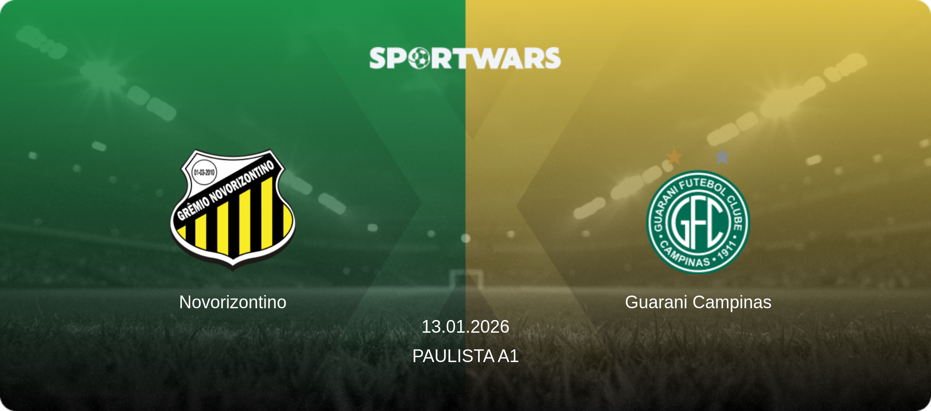 Novorizontino — Guarani Campinas, 13.01.2026 — Paulista A1 (match preview)