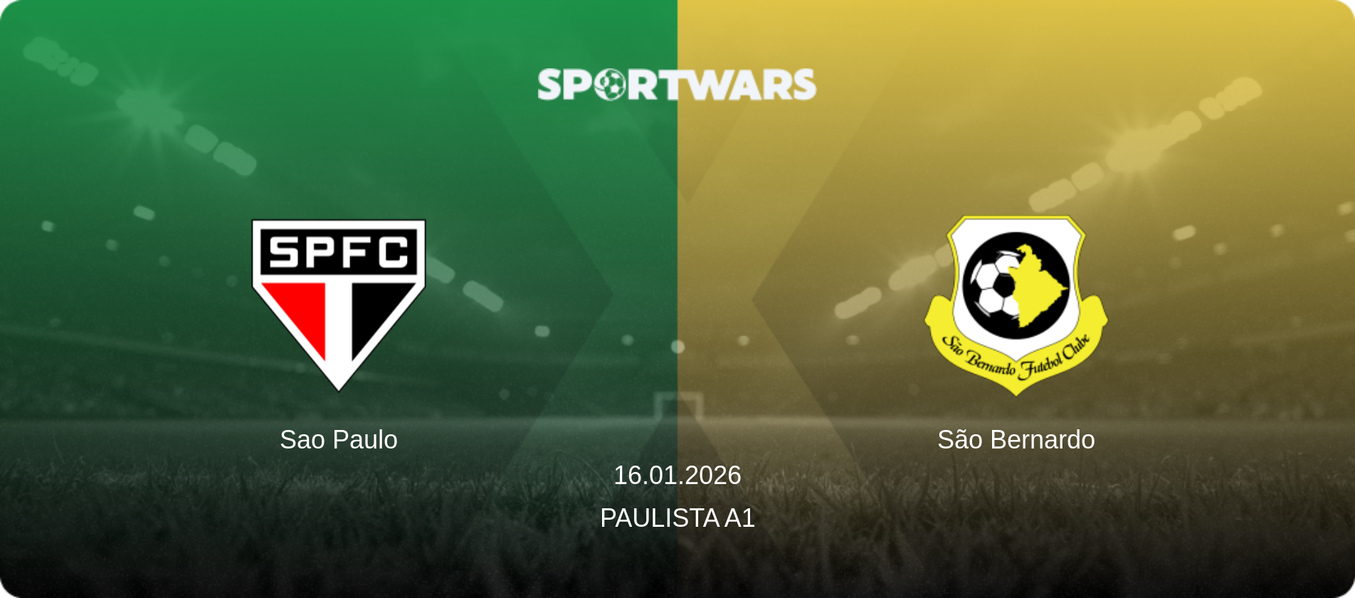 Sao Paulo — São Bernardo, 16.01.2026 — Paulista A1 (match preview)