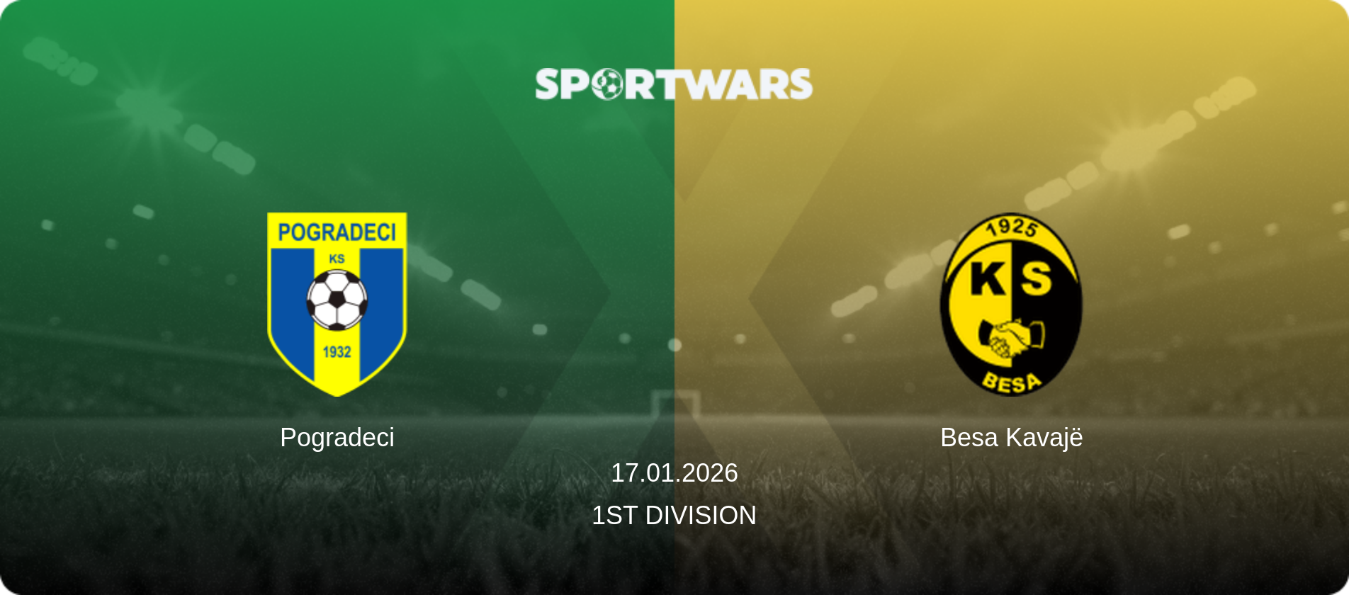 Pogradeci — Besa Kavajë, 17.01.2026 — 1st Division (match preview)