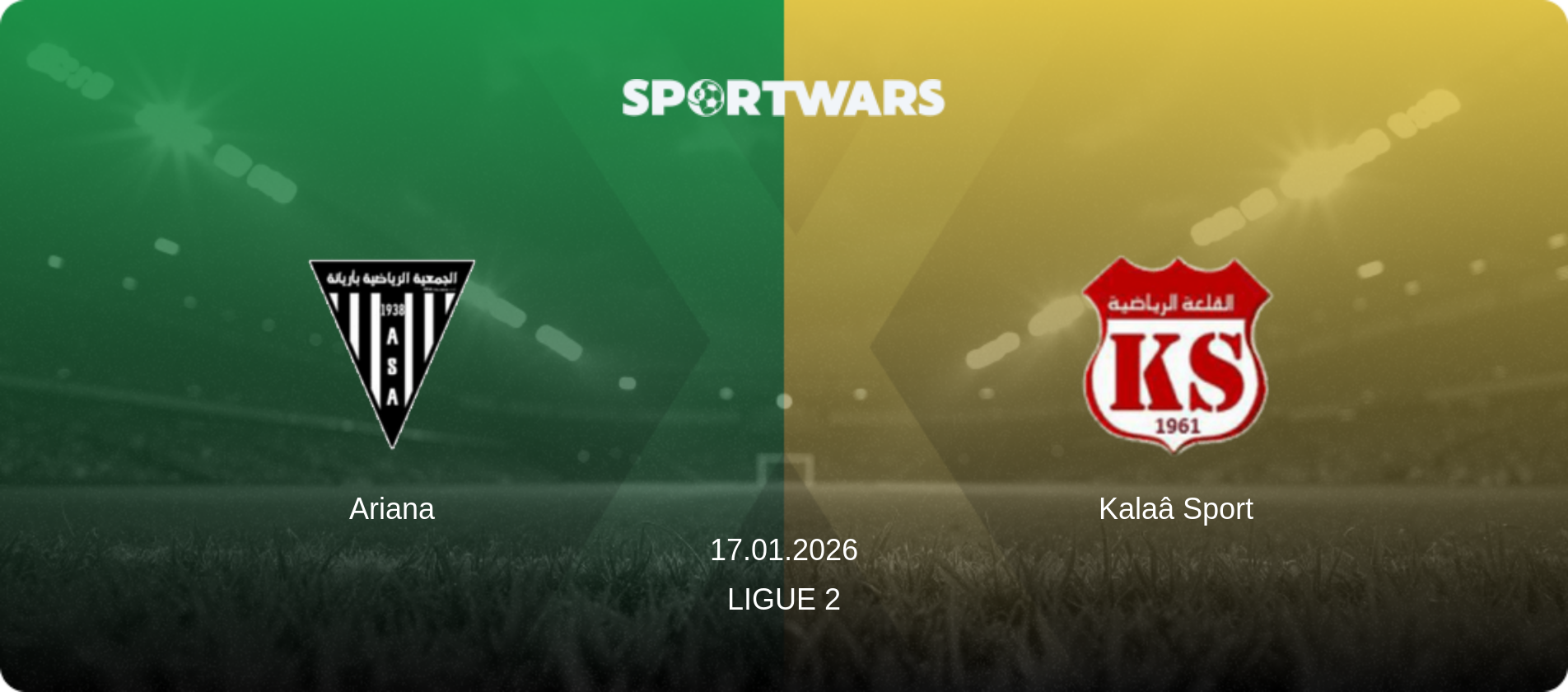 Ariana — Kalaâ Sport, 17.01.2026 — Ligue 2 (match preview)