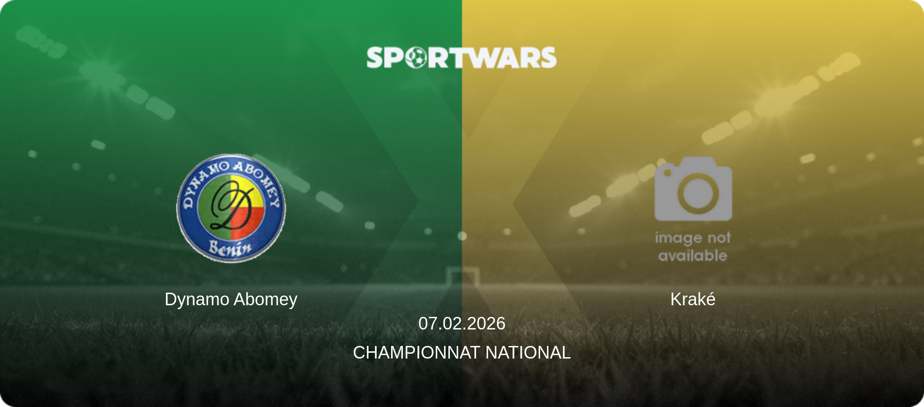 Dynamo Abomey — Kraké, 07.02.2026 — Championnat National (match preview)