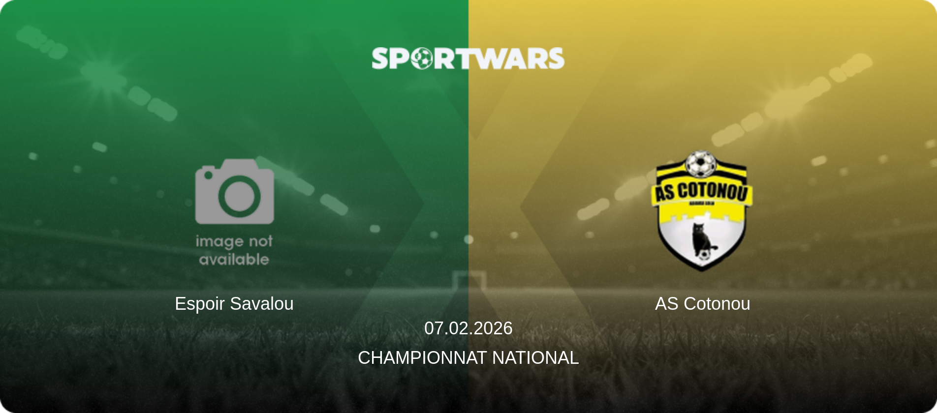 Espoir Savalou — AS Cotonou, 07.02.2026 — Championnat National (match preview)