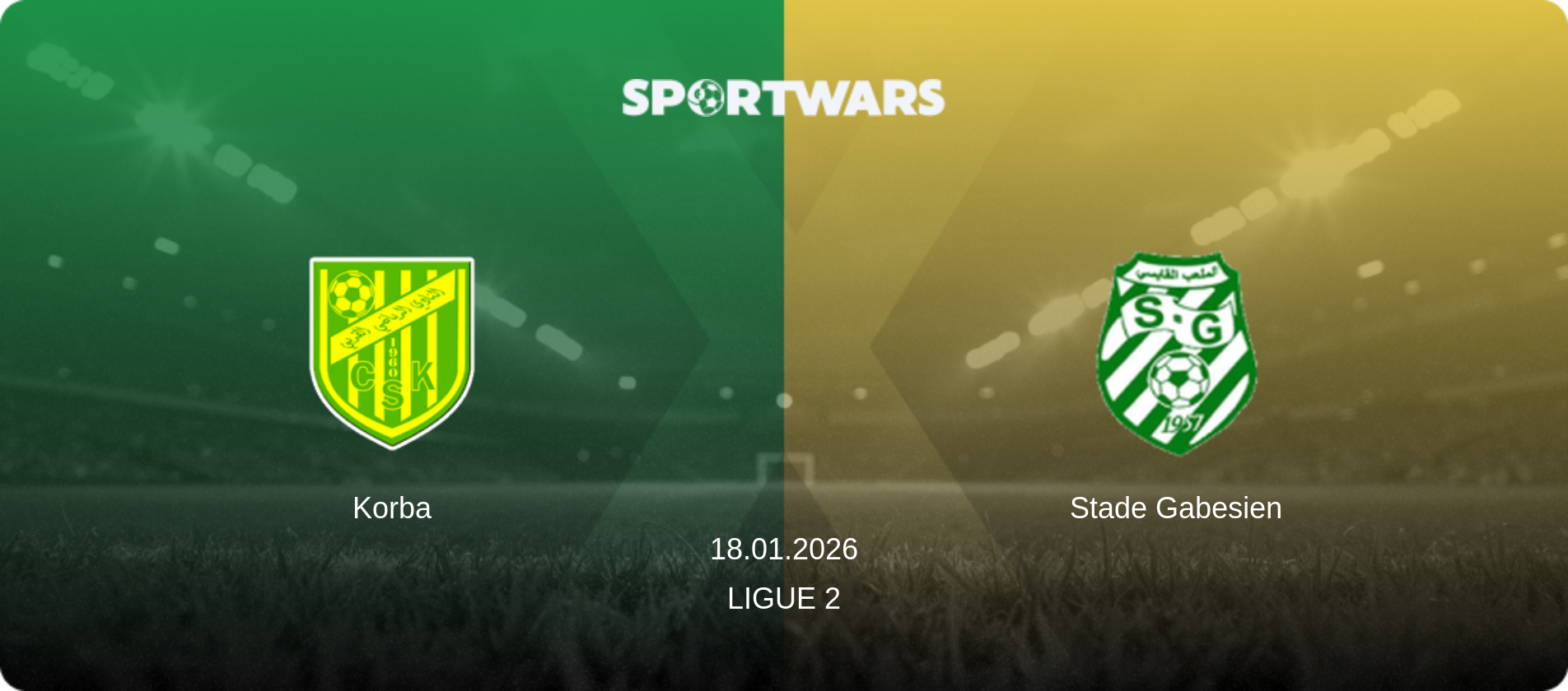 Korba — Stade Gabesien, 18.01.2026 — Ligue 2 (match preview)