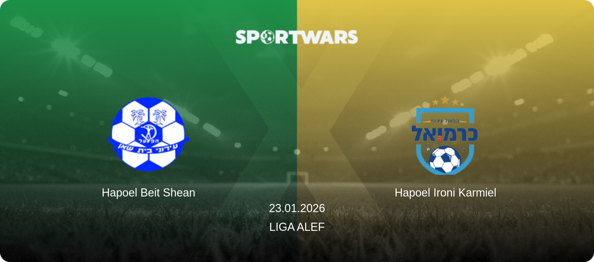 Hapoel Beit Shean — Hapoel Ironi Karmiel, 23.01.2026 — Liga Alef (match preview)
