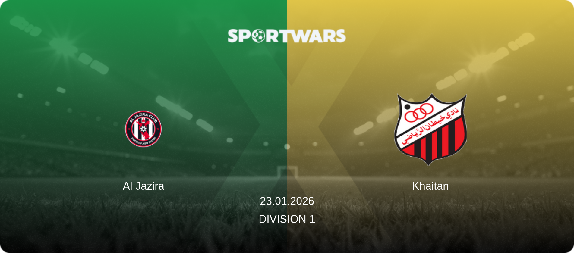 Al Jazira — Khaitan, 23.01.2026 — Division 1 (match preview)