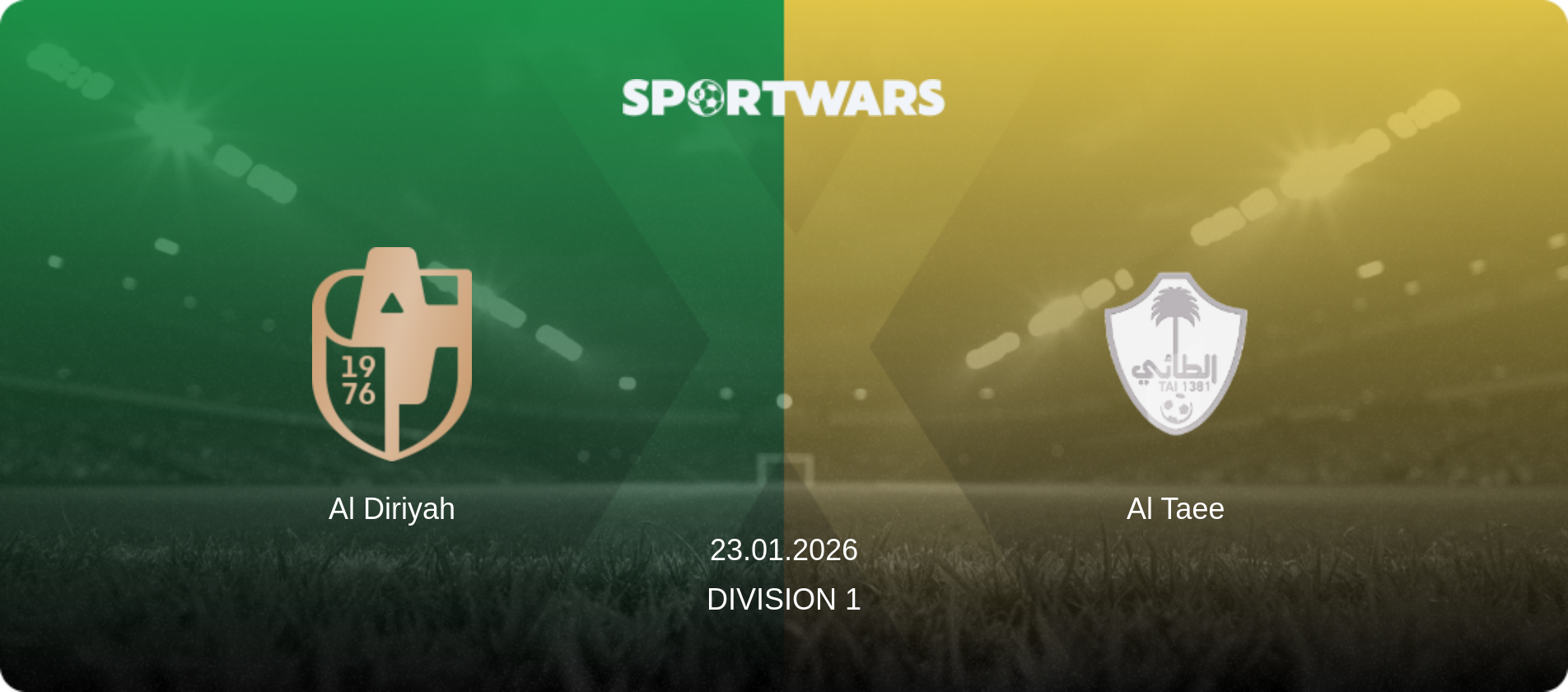 Al Diriyah — Al Taee, 23.01.2026 — Division 1 (match preview)
