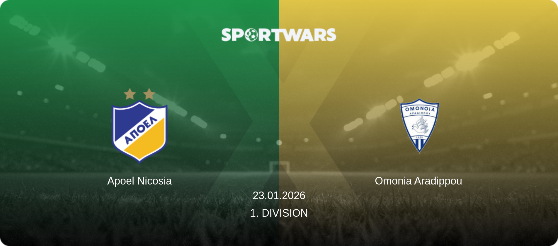 Apoel Nicosia — Omonia Aradippou, 23.01.2026 — 1. Division (match preview)