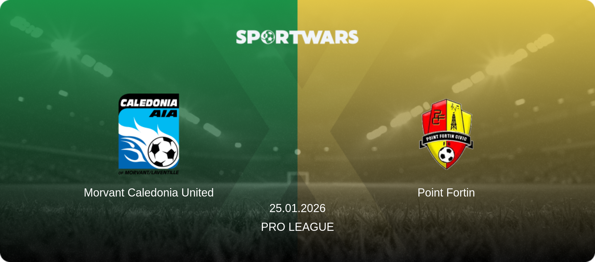Morvant Caledonia United — Point Fortin, 24.01.2026 — Pro League (match preview)