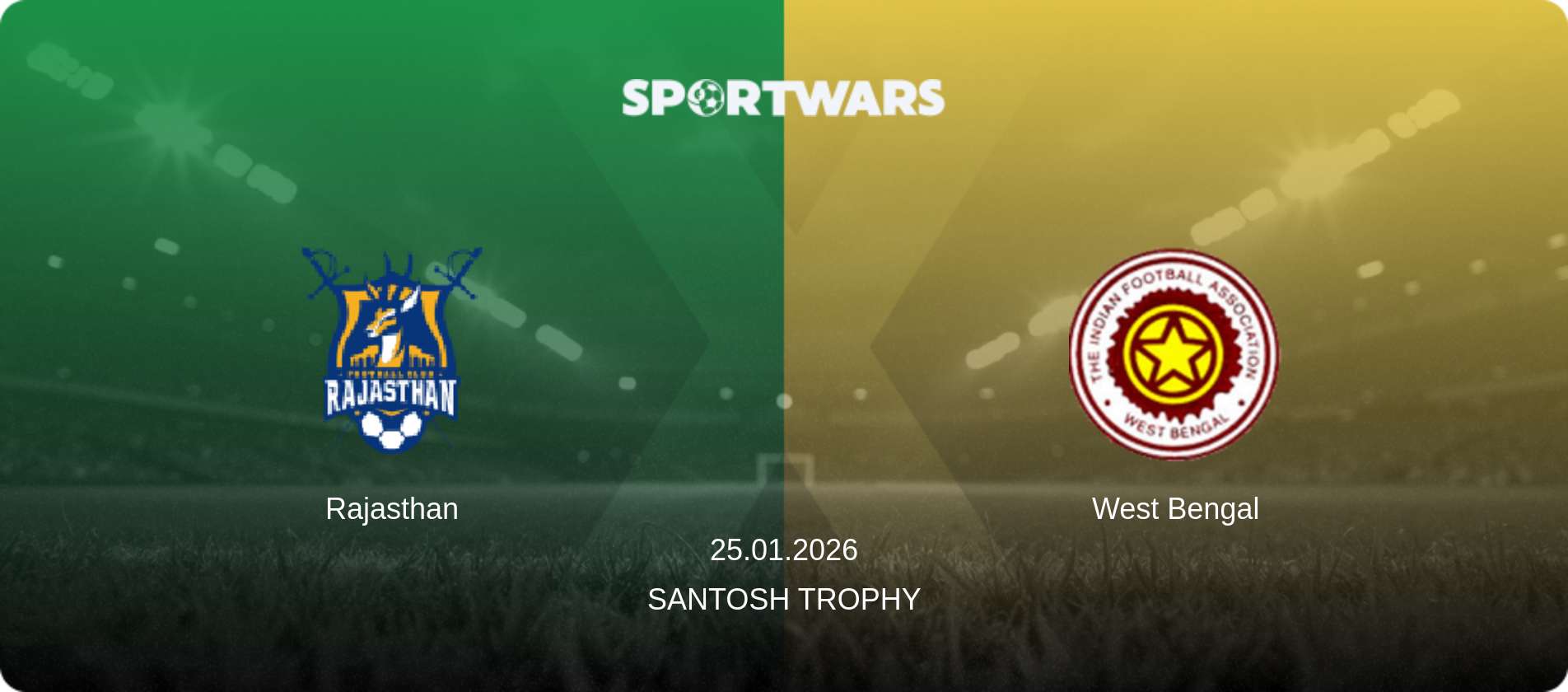 Rajasthan — West Bengal, 25.01.2026 — Santosh Trophy (match preview)