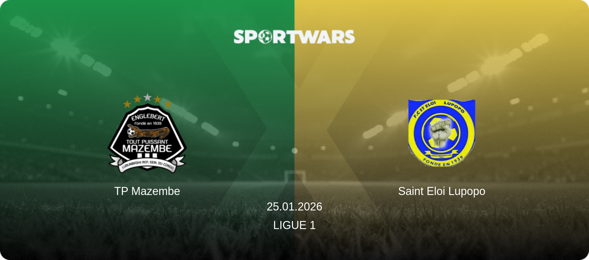 TP Mazembe — Saint Eloi Lupopo, 25.01.2026 — Ligue 1 (match preview)
