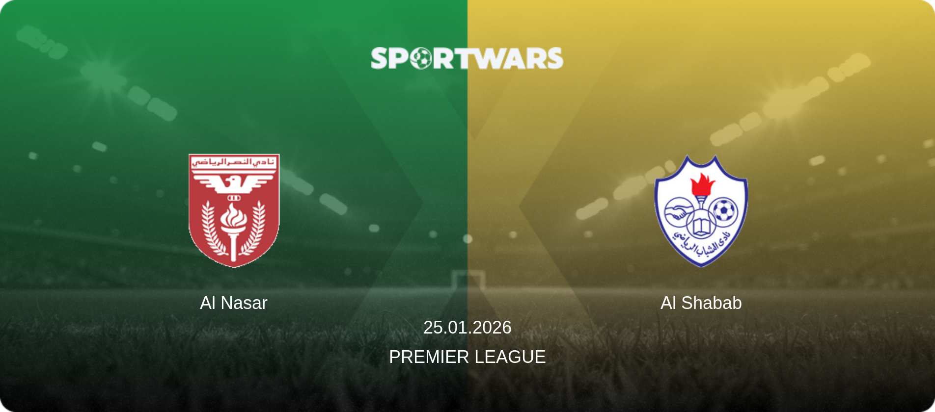 Al Nasar — Al Shabab, 25.01.2026 — Premier League (match preview)
