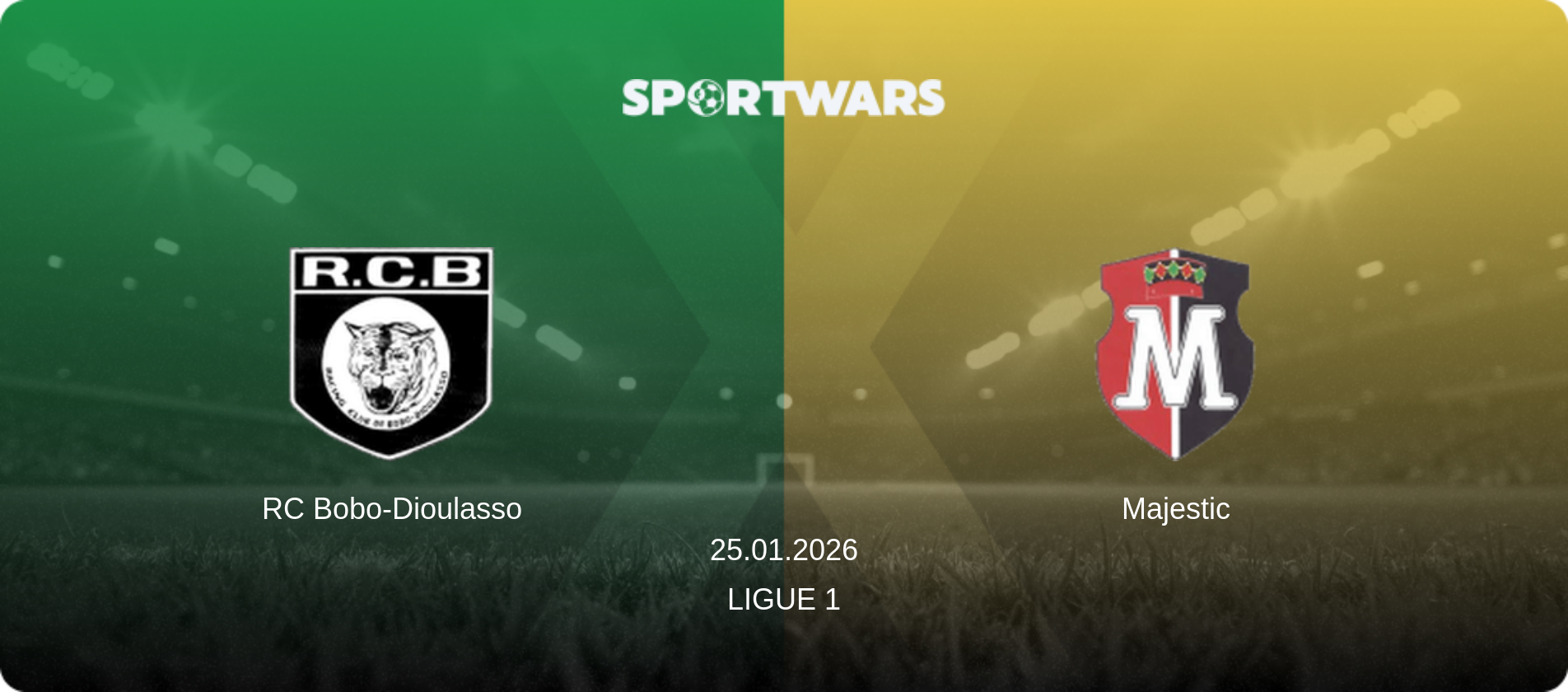 RC Bobo-Dioulasso — Majestic, 25.01.2026 — Ligue 1 (match preview)