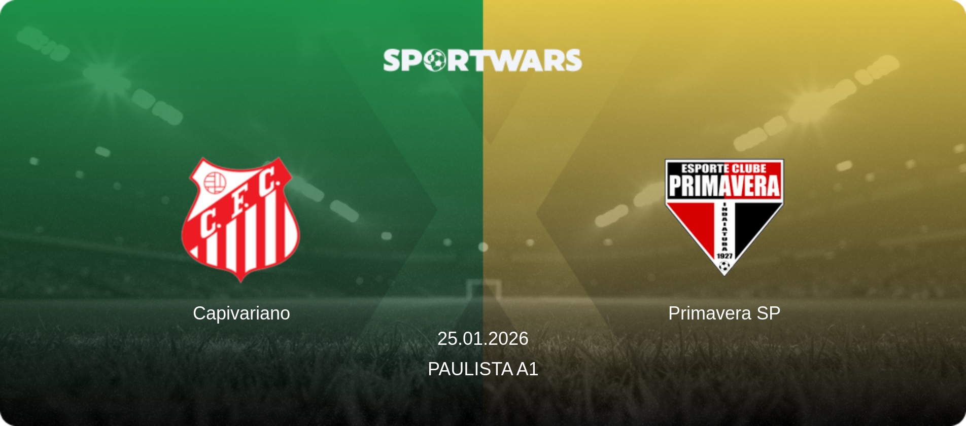 Capivariano — Primavera SP, 25.01.2026 — Paulista A1 (match preview)