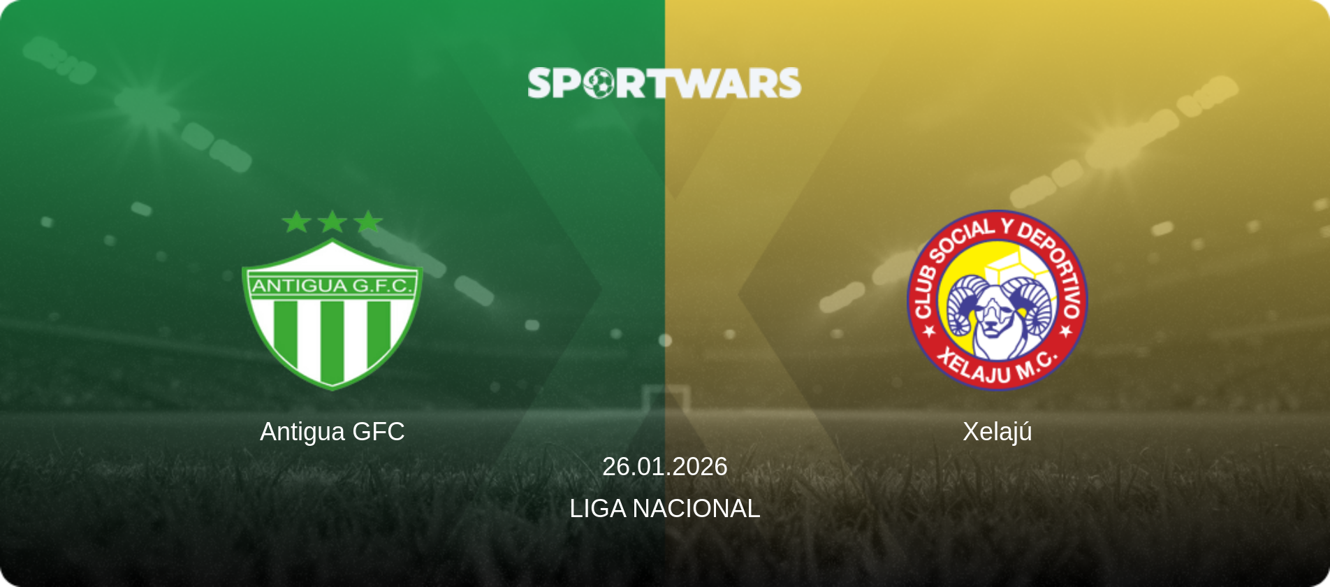Antigua GFC — Xelajú, 26.01.2026 — Liga Nacional (match preview)