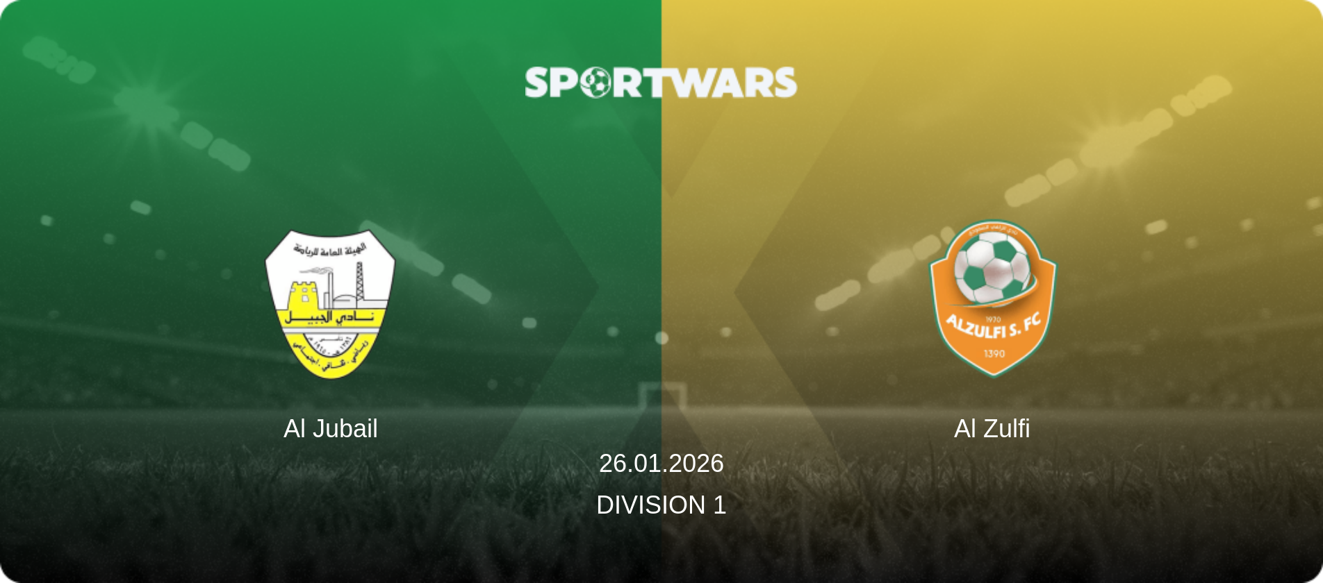 Al Jubail — Al Zulfi, 26.01.2026 — Division 1 (match preview)