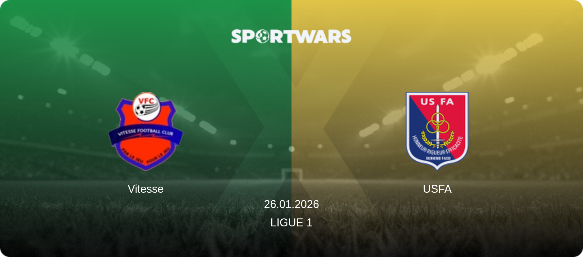 Vitesse — USFA, 26.01.2026 — Ligue 1 (match preview)