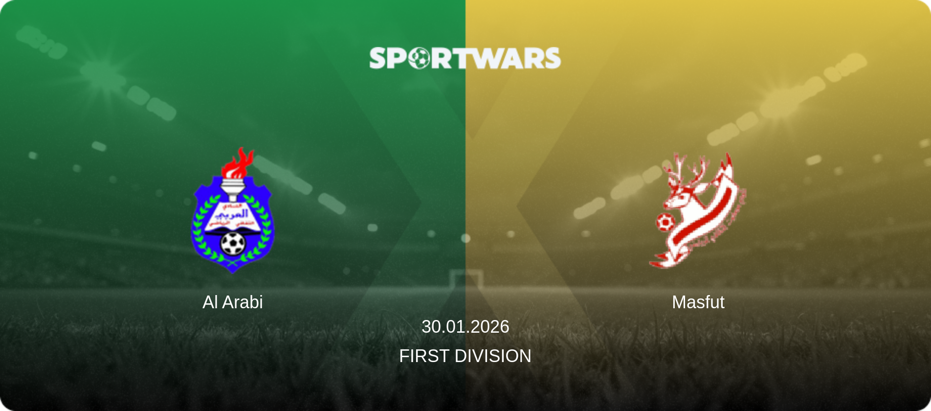 Al Arabi — Masfut, 30.01.2026 — First Division (match preview)