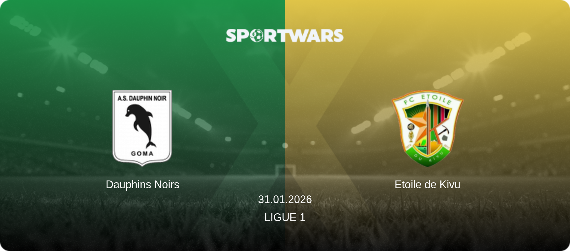 Dauphins Noirs — Etoile de Kivu, 31.01.2026 — Ligue 1 (match preview)