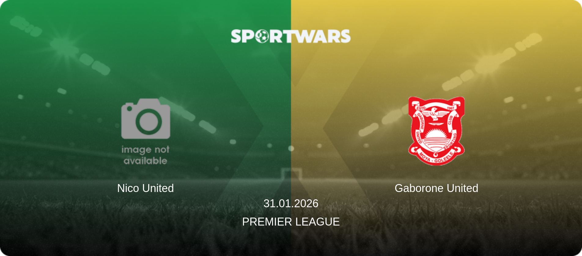 Nico United — Gaborone United, 31.01.2026 — Premier League (match preview)