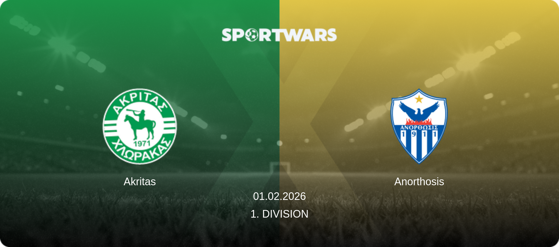 Akritas — Anorthosis, 01.02.2026 — 1. Division (match preview)