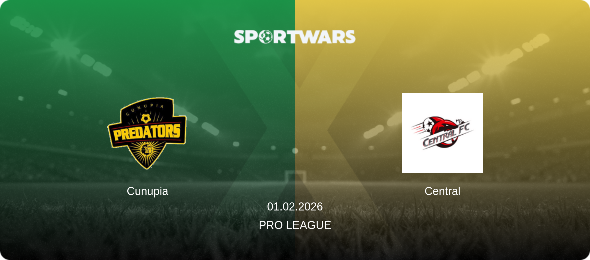 Cunupia — Central, 01.02.2026 — Pro League (match preview)