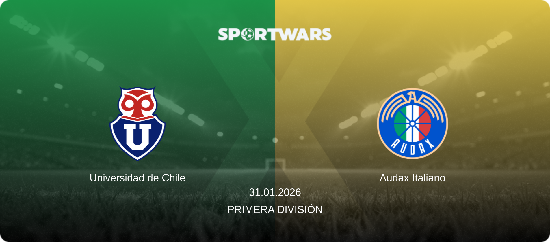 Universidad de Chile — Audax Italiano, 31.01.2026 — Primera División (match preview)