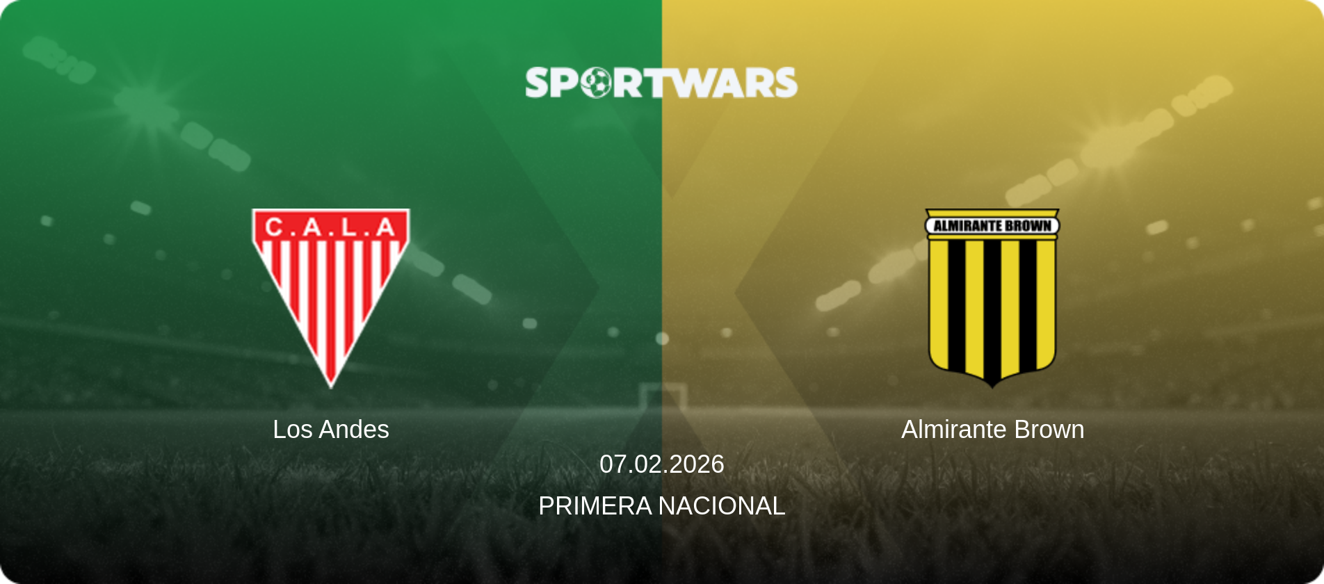 Los Andes — Almirante Brown, 07.02.2026 — Primera Nacional (match preview)