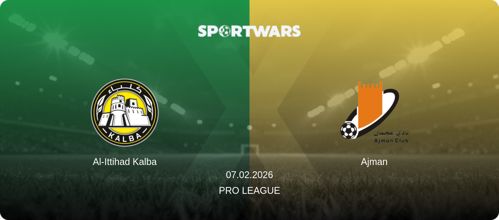 Al-Ittihad Kalba — Ajman, 07.02.2026 — Pro League (match preview)