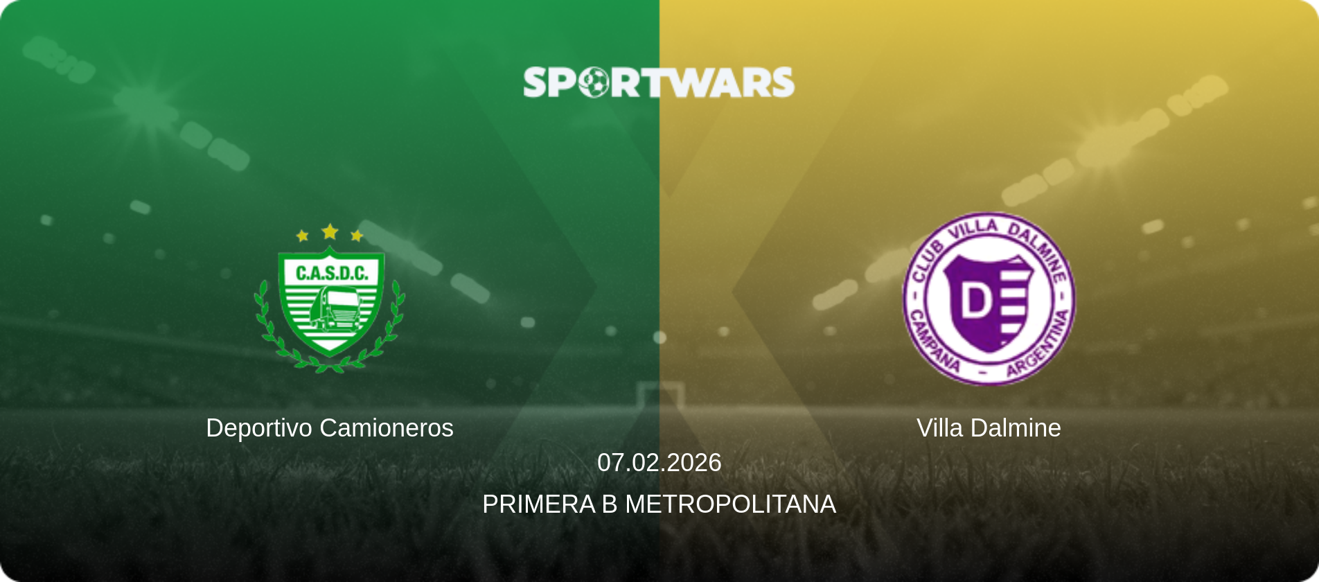 Deportivo Camioneros — Villa Dalmine, 07.02.2026 — Primera B Metropolitana (match preview)