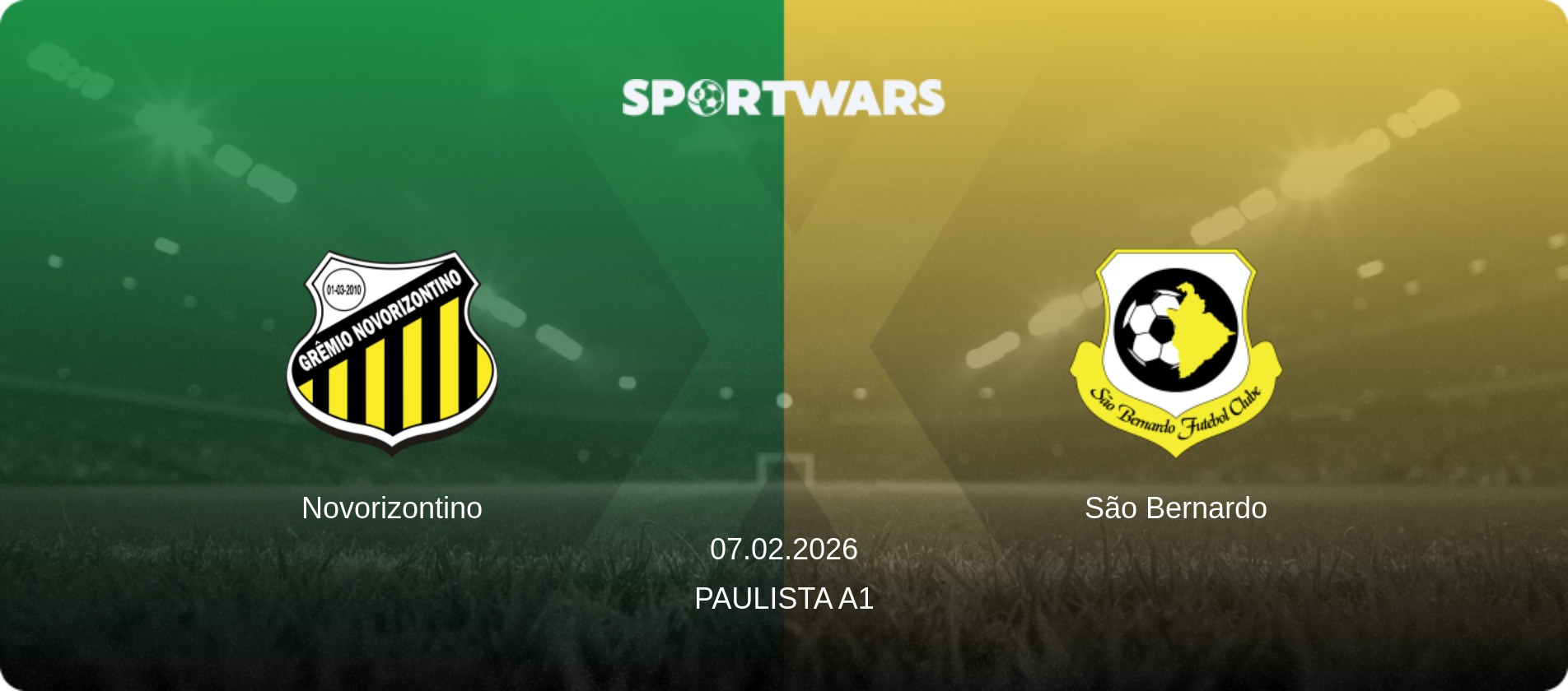 Novorizontino — São Bernardo, 07.02.2026 — Paulista A1 (match preview)