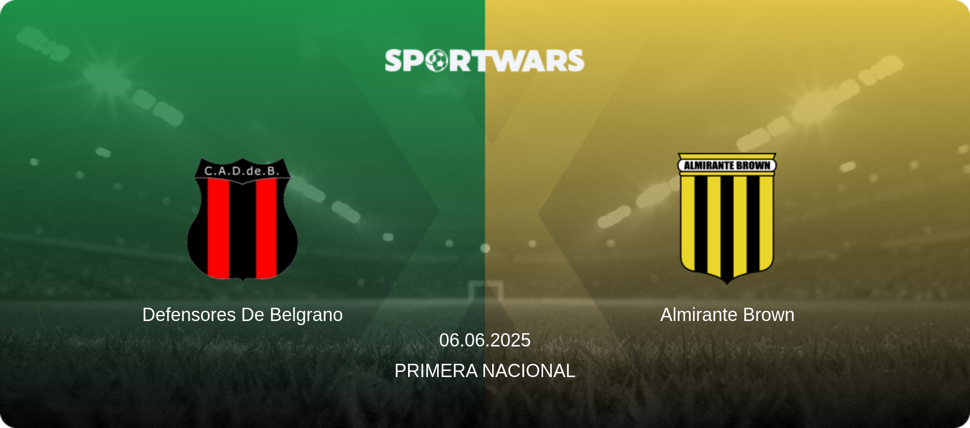 Defensores De Belgrano — Almirante Brown, 06.06.2025 — Primera Nacional (match preview)