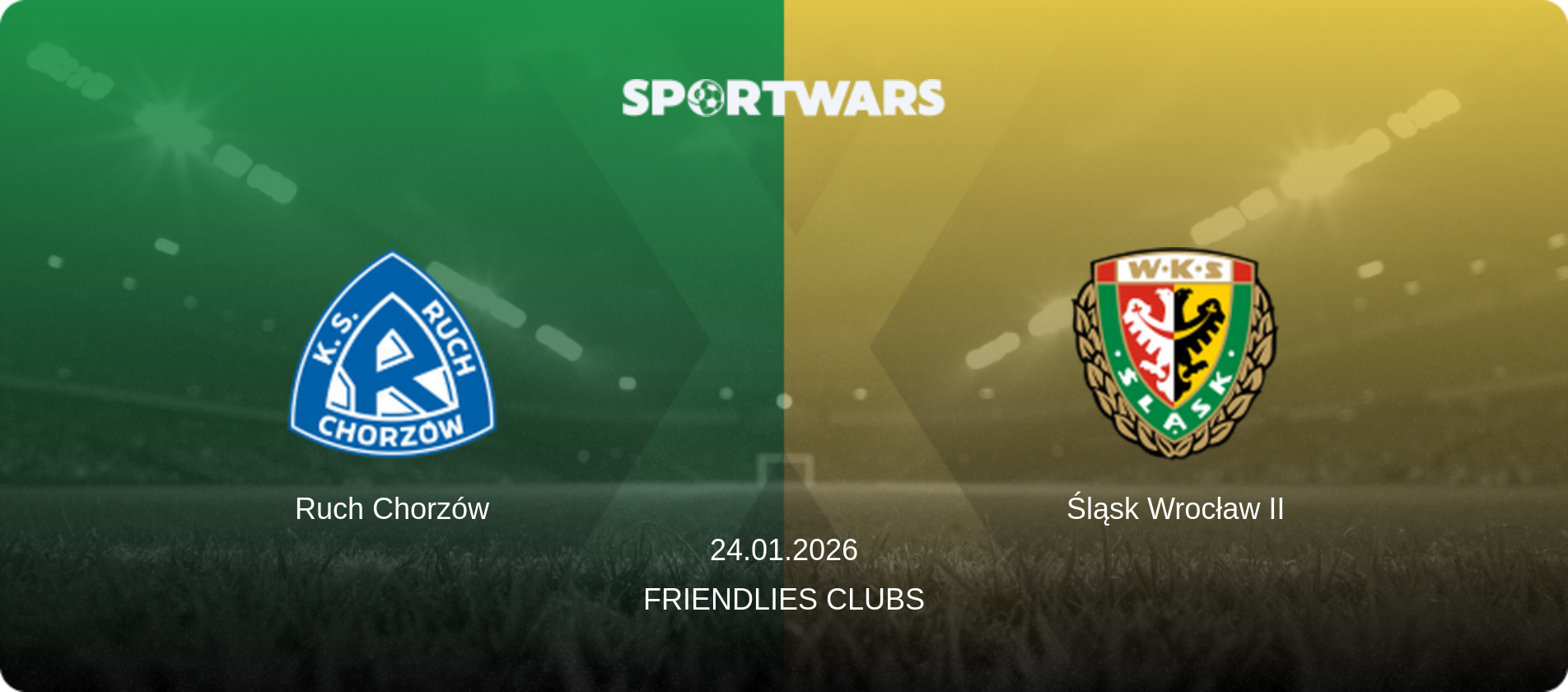 Ruch Chorzów — Śląsk Wrocław II, 24.01.2026 — Friendlies Clubs (match preview)