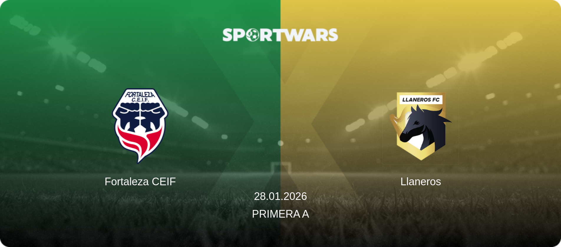Fortaleza CEIF — Llaneros, 28.01.2026 — Primera A (match preview)