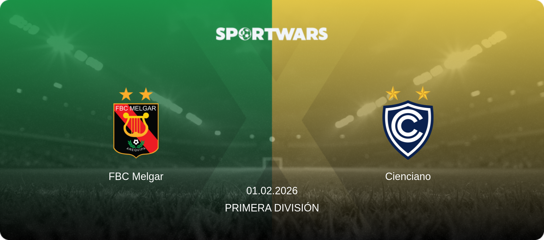 FBC Melgar — Cienciano, 01.02.2026 — Primera División (match preview)