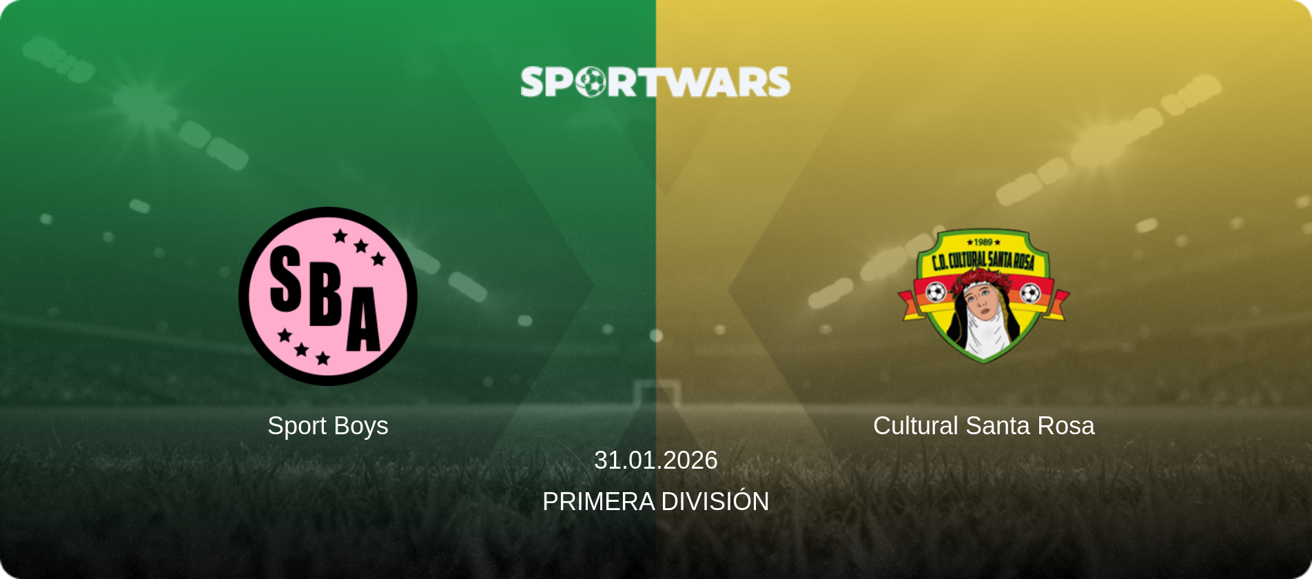 Sport Boys — Cultural Santa Rosa, 31.01.2026 — Primera División (match preview)