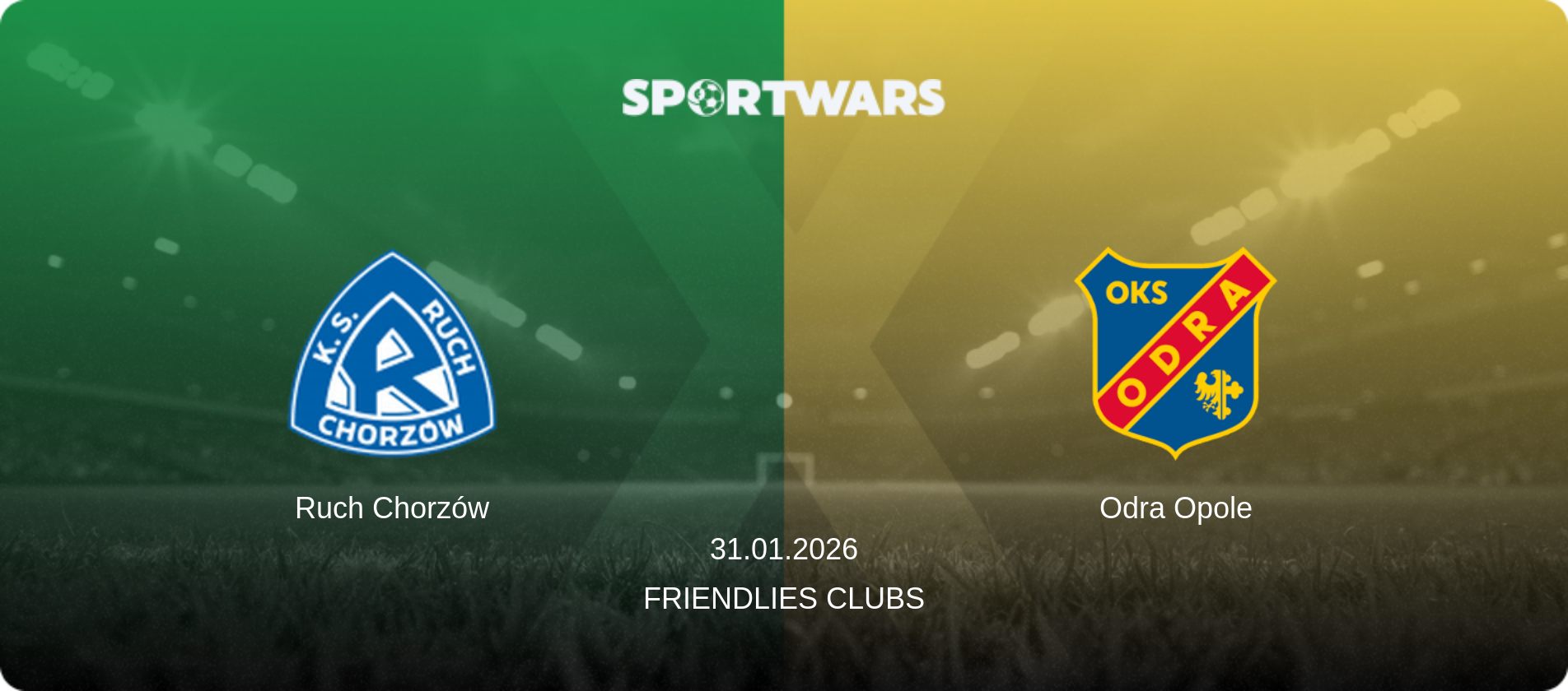 Ruch Chorzów — Odra Opole, 31.01.2026 — Friendlies Clubs (match preview)