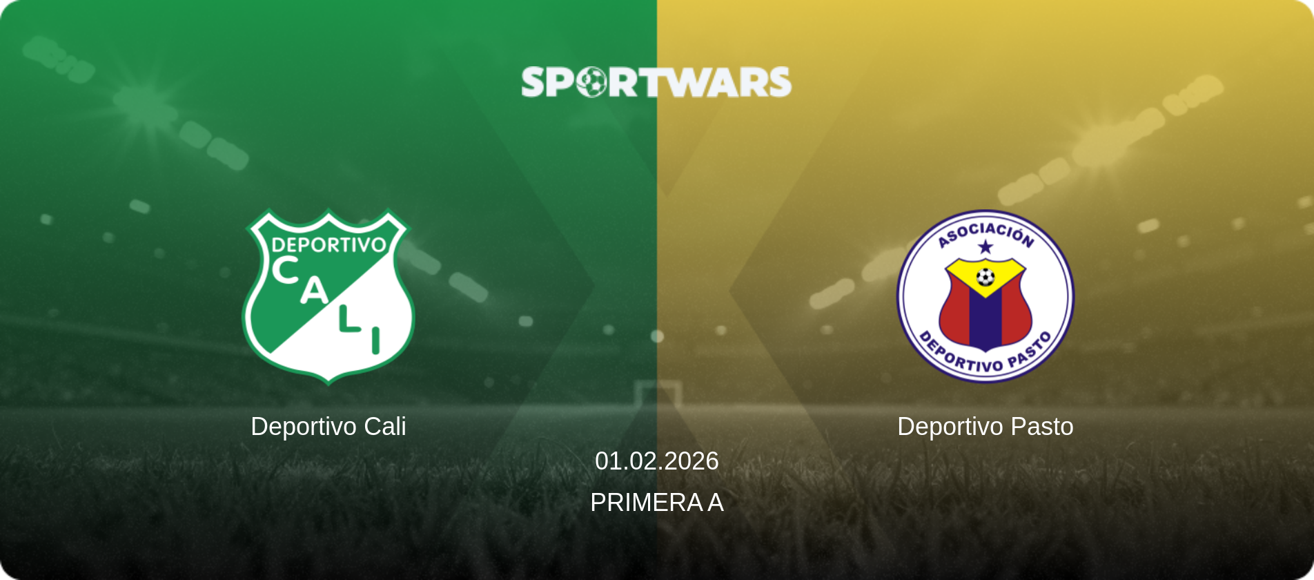 Deportivo Cali — Deportivo Pasto, 01.02.2026 — Primera A (match preview)