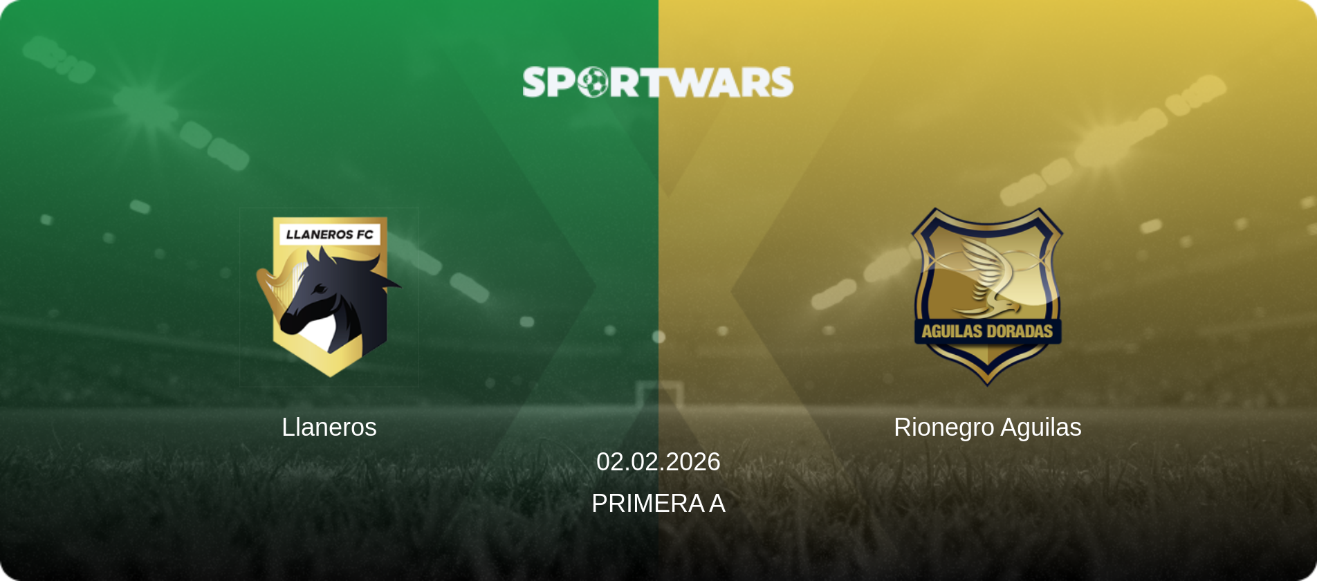 Llaneros — Rionegro Aguilas, 02.02.2026 — Primera A (match preview)