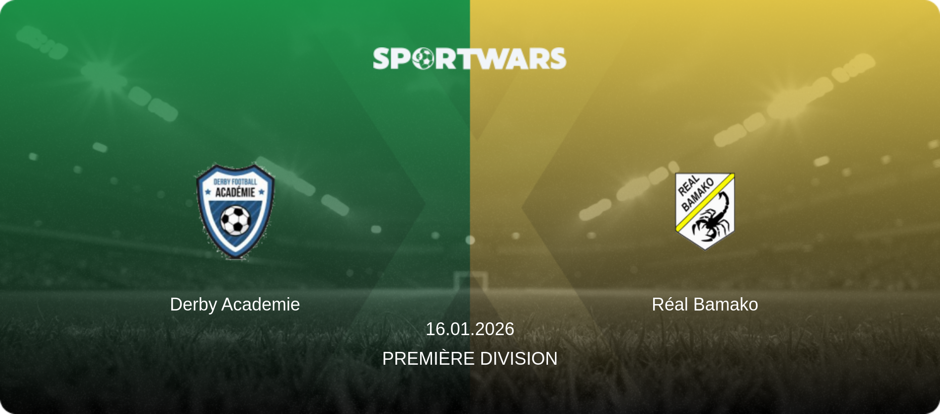 Derby Academie — Réal Bamako, 16.01.2026 — Première Division (match preview)