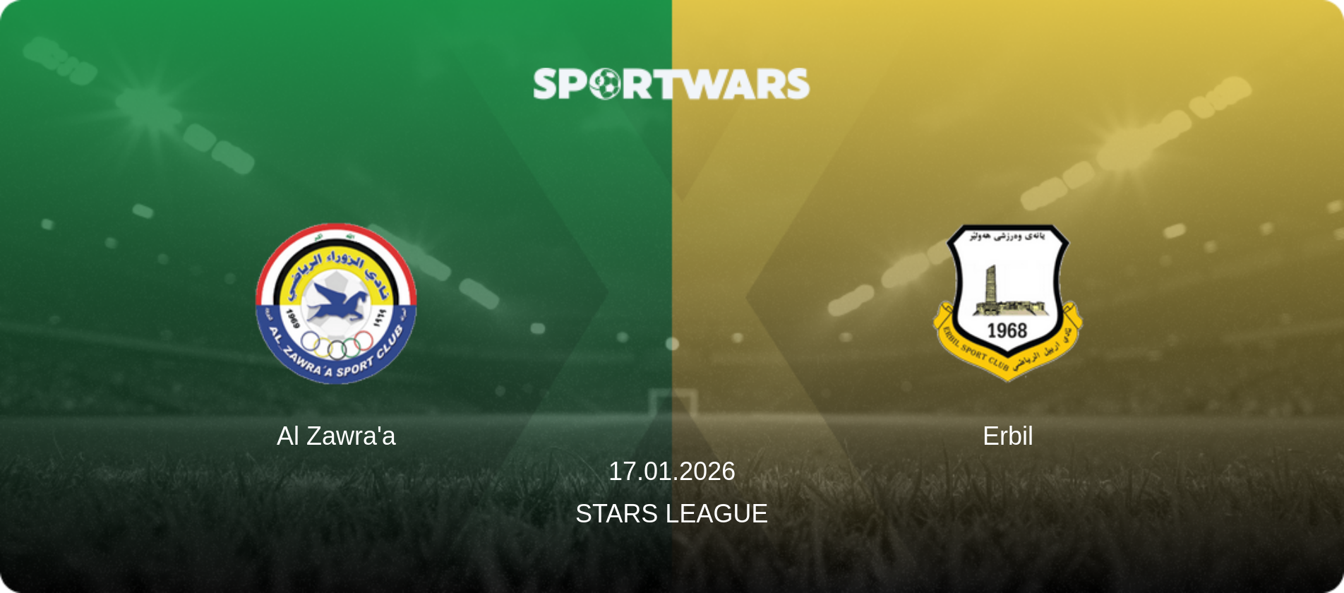 Al Zawra'a — Erbil, 17.01.2026 — Stars League (match preview)
