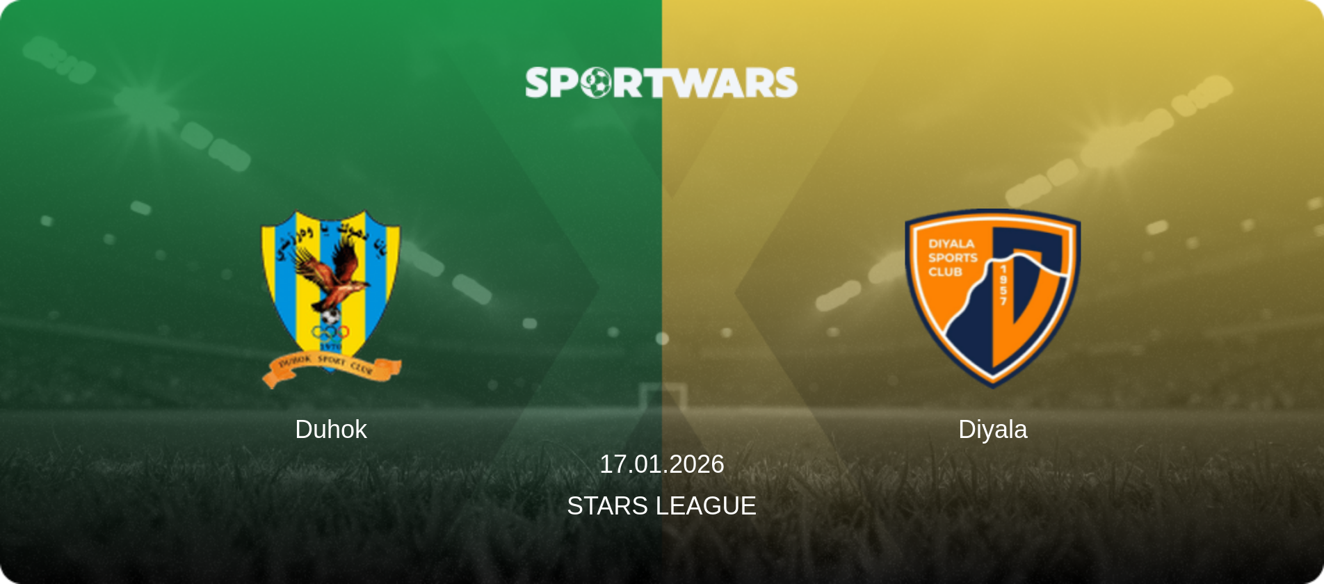 Duhok — Diyala, 17.01.2026 — Stars League (match preview)